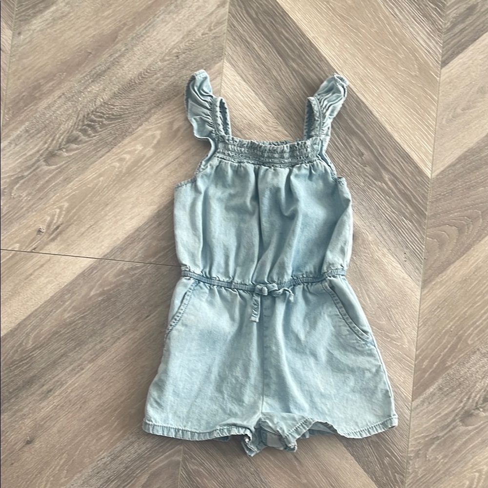 Light Blue Kids Denim Romper
